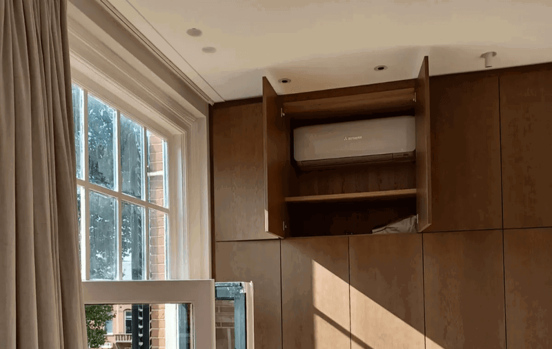 airco blaast niet