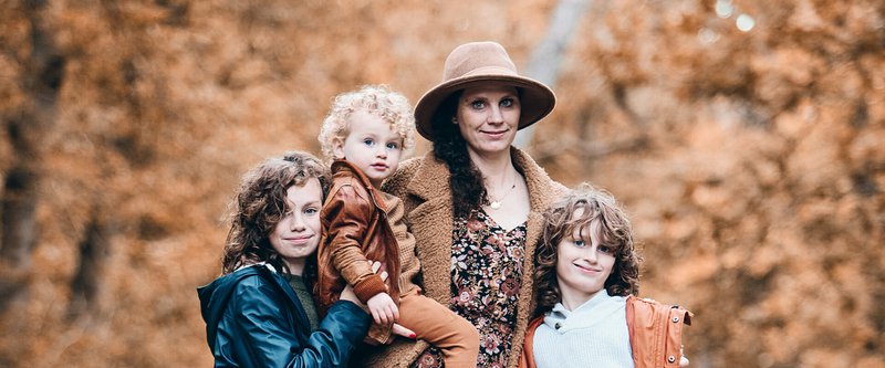 Familiefoto maken buiten