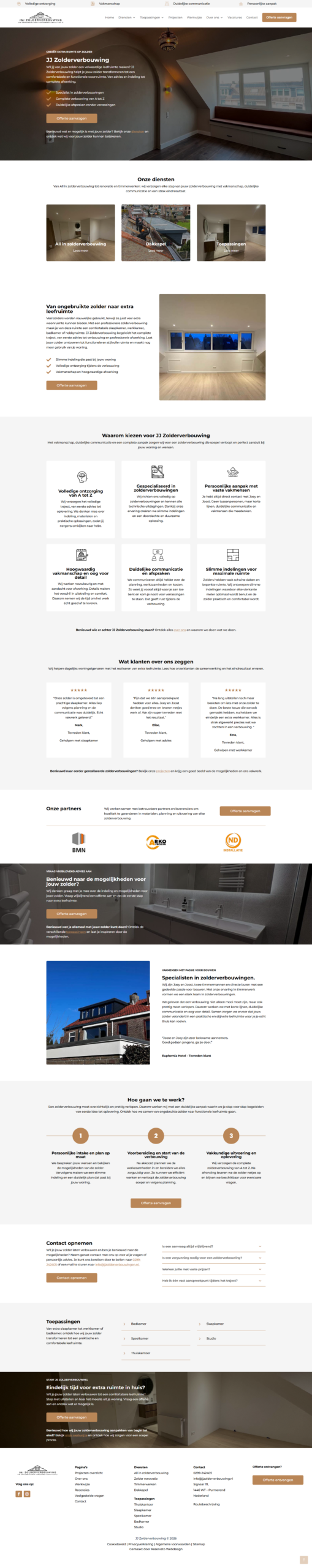 Website JJ zolderverbouwing